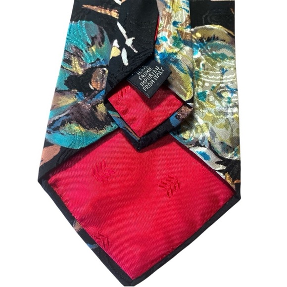 Vintage Zionetti Italian Silk Collection Floral Paisley Neck Tie - Picture 4 of 4